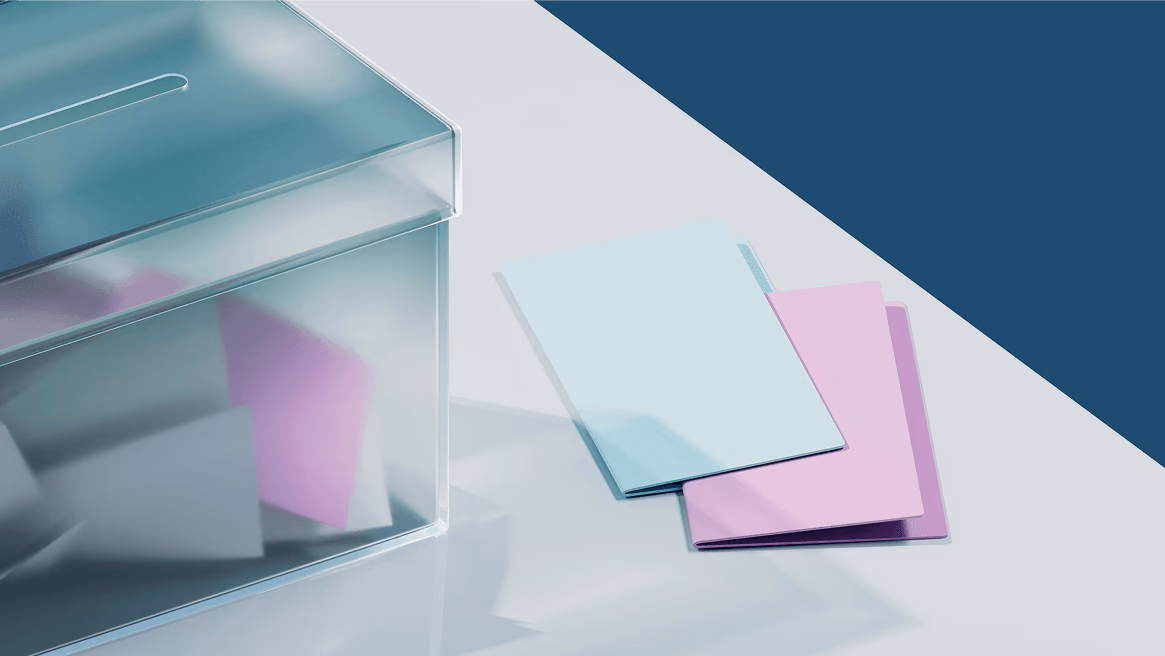 Translucent set pieces arranged in cool studio light