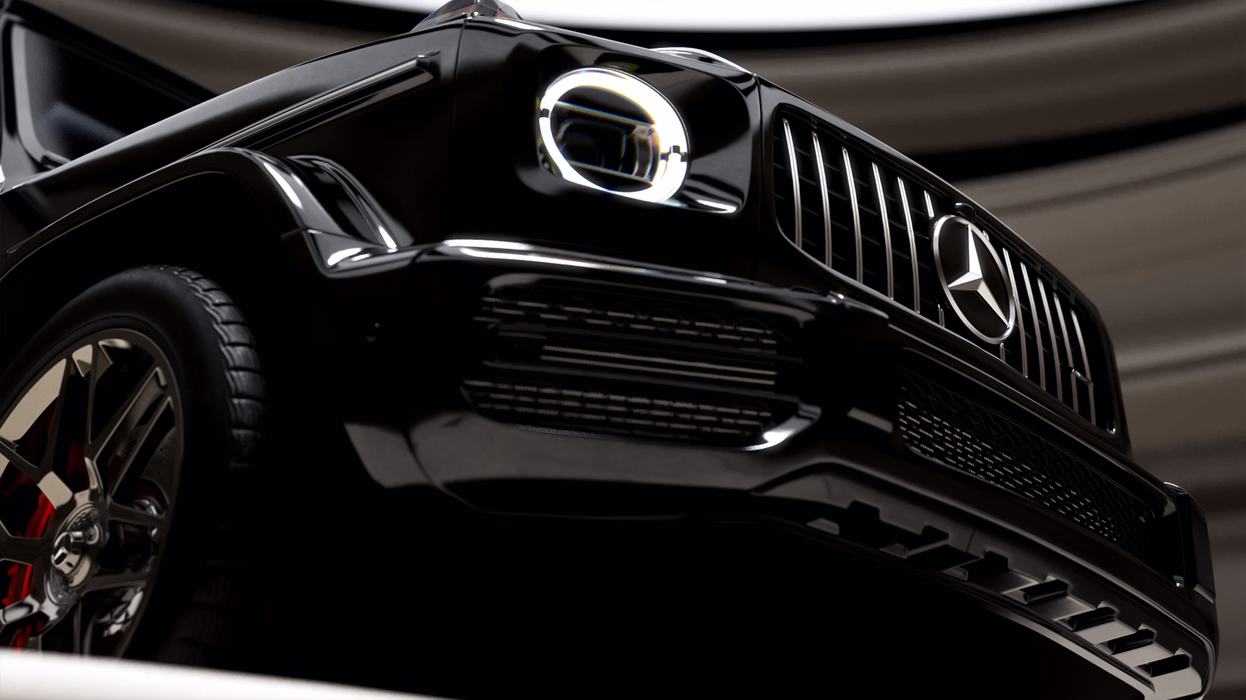 Mercedes-Benz performance car in automotive CGI scene