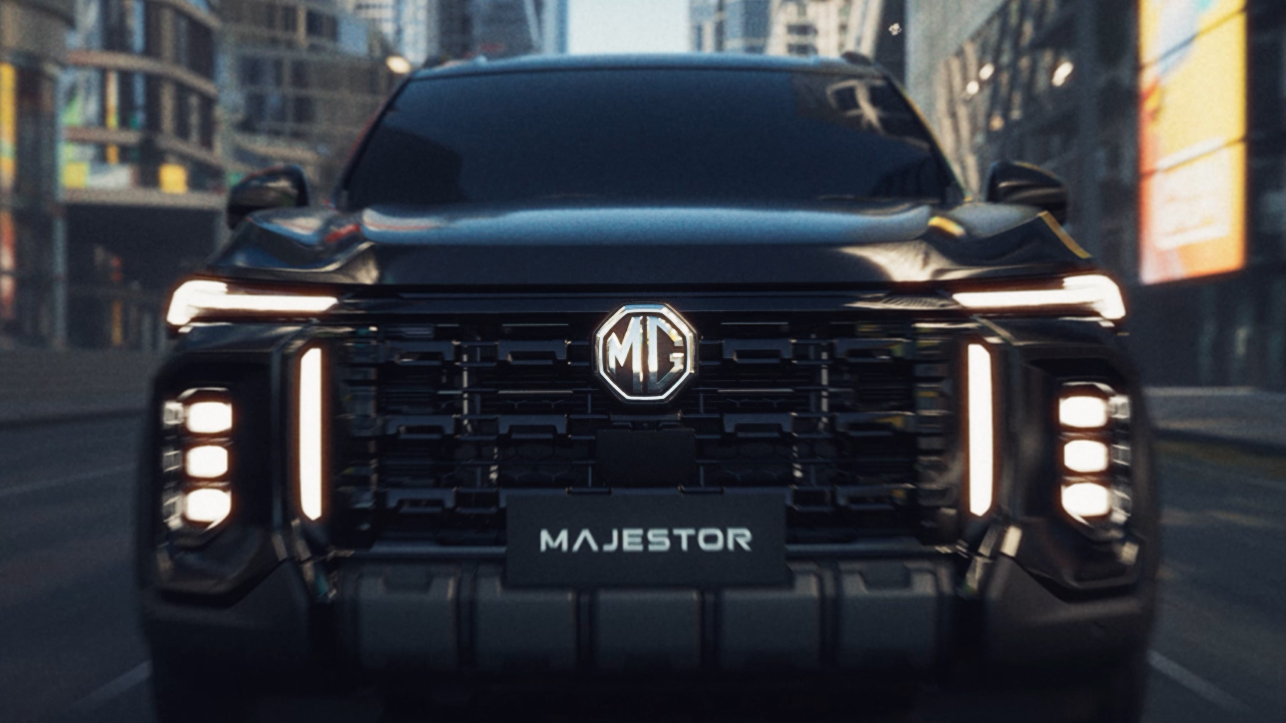 MG Majestor SUV in a cinematic automotive CGI scene