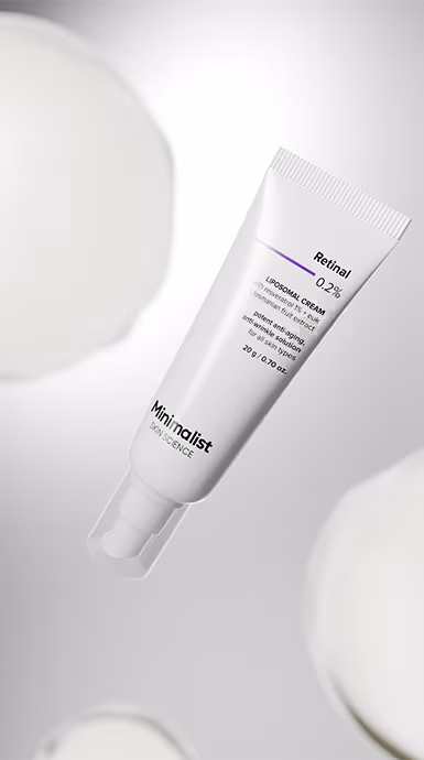 Minimalist Retinal 0.2% skincare cream tube
